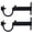 Black, variant on MERIVILLE Adjustable Curtain Rod Brackets, Set of 2, Fits 1.25-Inch Drapery Rods, Gold