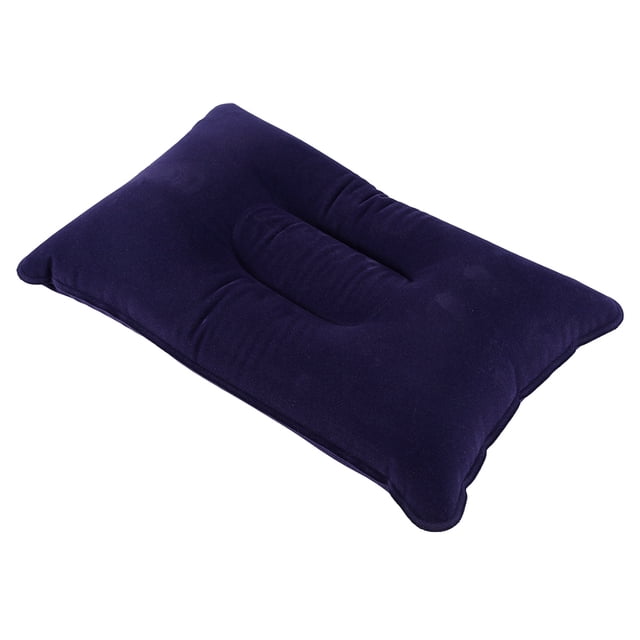 Air Camping Pillow, Soft and Comfortable Navy Blue Inflatable Pillow Travel Inflatable Cushion Light Compact Size for Outdoor Hiking