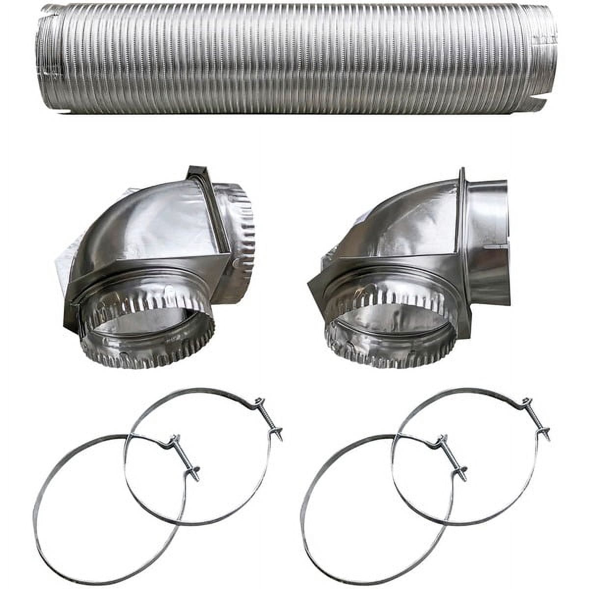 Builders Best 110050 Semi-Rigid Dryer Vent Kit with Close Elbow