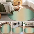thumbnail image 6 of Khaki Sage Green Ombre Round Rugs 3ft, Modern Abstract Art Gradient Non Slip Washable Rug Runner, Low Pile Indoor Floor Carpet Mat Bathroom Rugs for Living Room, Bedroom, Kids Room, 6 of 9