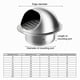 thumbnail image 2 of Durable Anti-Rust Air Vent Grille Cover for Outdoor Walls, Rainproof Design with Fixed Buckle, 50-200mm Size Polished Finish, 2 of 3