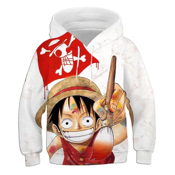 Moda Anime One Pieces Hoodie Niños Sudadera Niños Ropa Niñas Sudadera Hombre Harajuku Streetwear Niños Pullover160 zhangyuxiang CONDUJO