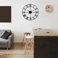 thumbnail image 5 of Horloge murale ajoure au design rtro moderne , horloge silencieuse , noire , 40 cm , parfaite pour le salon , la cuisine et le burea, 5 of 5