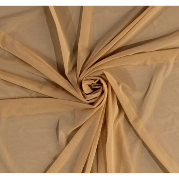 Power Mesh Nude 60" Wide Poly-Spandex Fabric by the Yard (8712R-7D)