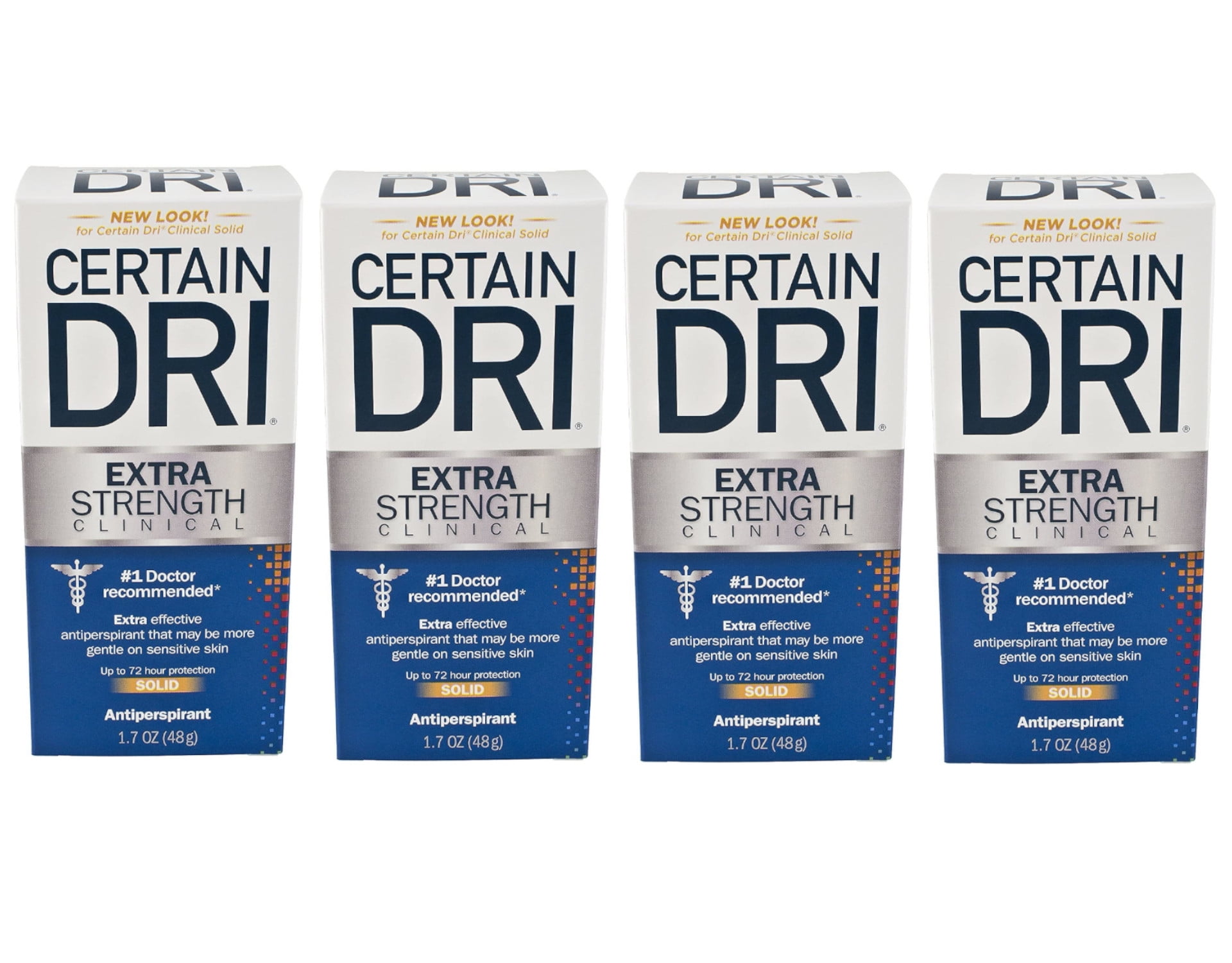 4 Pack Certain DRI AntiPerspirant Solid 1 Oz Each