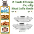 thumbnail image 7 of WuPing 2-Pack SUS 304 Stainless Steel Cat/Dog Food Bowls, Shallow Whisker-Friendly Non-Slip Silicone Base 6.7", 7 of 7