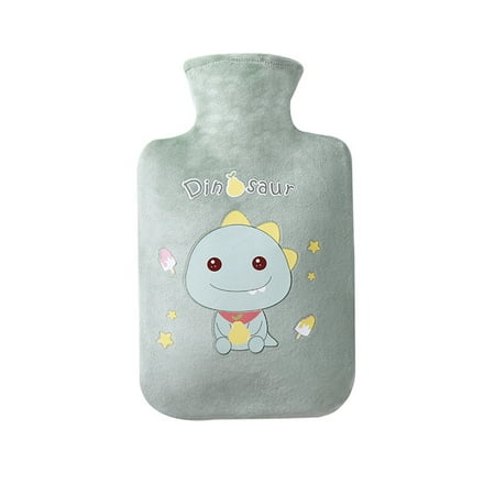

HUAQUE 500ML/1000ML Hot Water Bag Cartoon Pattern Large Capacity Ultra-Thick Explosion-proof Reusable Keep Warm PVC Adorable Dinosaur Bear Printing Hot Water Bottle for Office