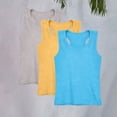 thumbnail image 2 of YunPes 3 Pack Girls Ribbed Tank Tops Crew Neck Sleeveless Shirts Kids Stretch Tight Summer Camisole Undershirts Racerback Tank Tops, 2 of 8