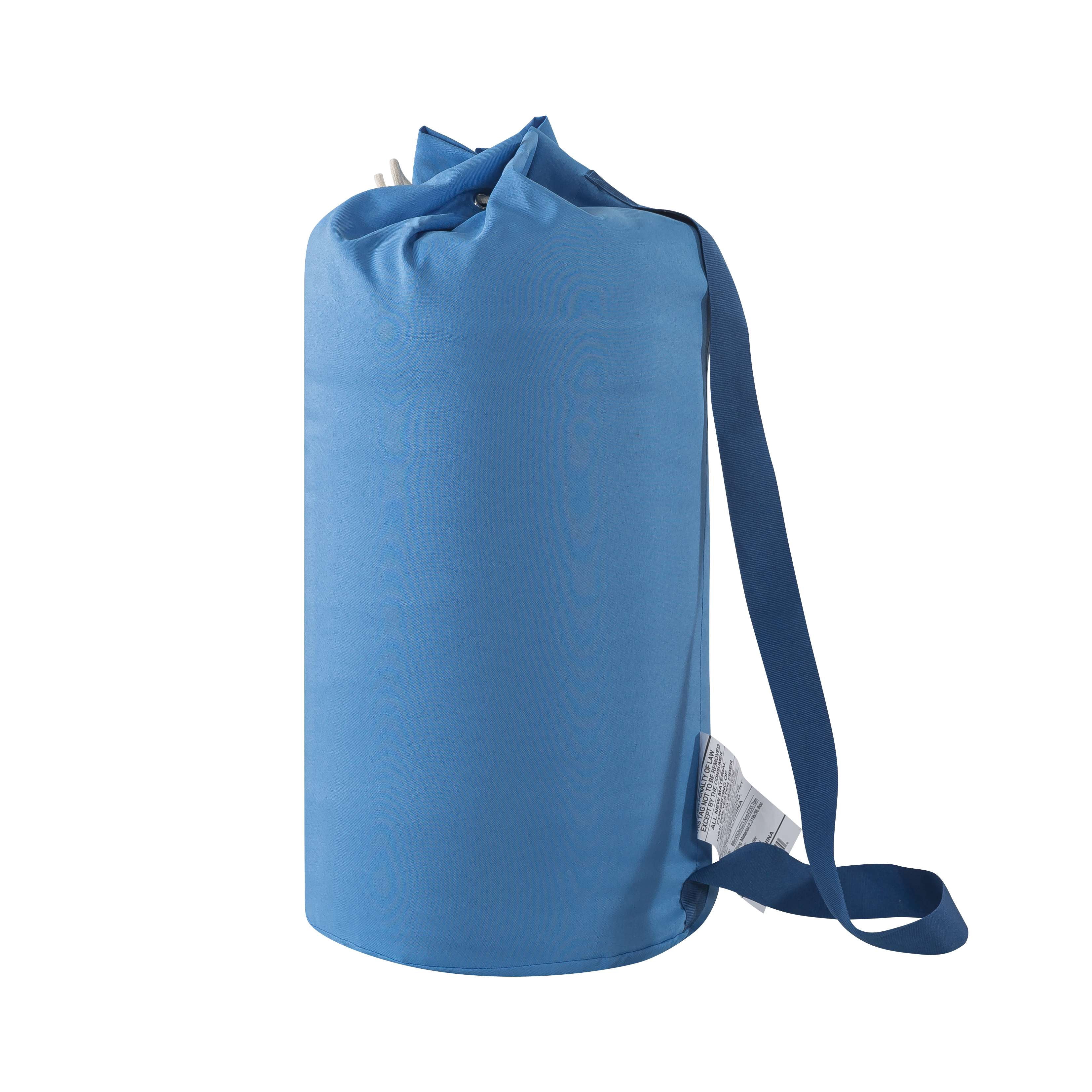 Mainstays 7-Piece Reversible Bed in a Bag with Laundry Tote, Solid Blue, King