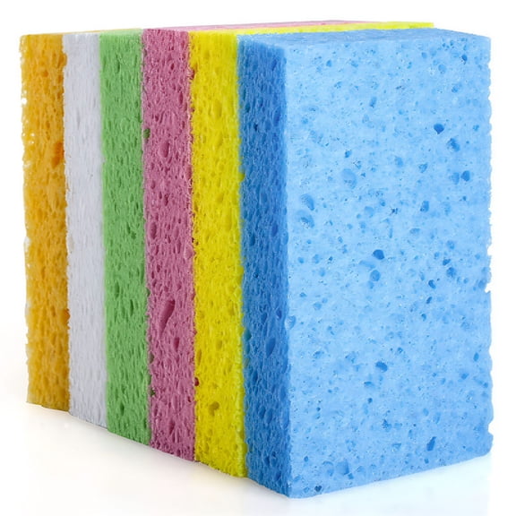 ACDANC Kitchen Sponges for Dishes Compressed Cellulose Sponges for Kitchen,Bathroom - 6 Pack
