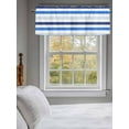 thumbnail image 3 of Valances for Windows Blue Gradient White Striped Rod Pocket Cafe Window Treatments Valance Curtains for Kitchen Bathroom Laundry Basement Windows 60"x18", 3 of 9