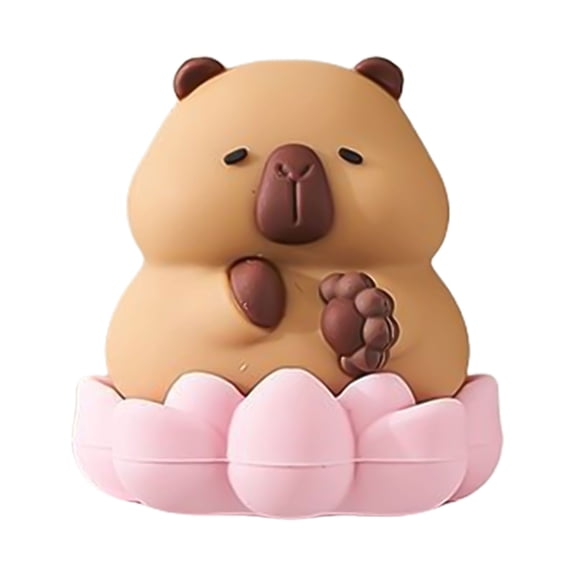 Acahhotxx Capybara Figurine, Resins Kapibala Animal Figurines Miniature for Computer Monitors Cartoon Figures Toy Desk Decors Collectibles Ornament - 5