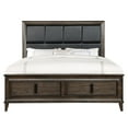 thumbnail image 3 of Roundhill Aetheria Contemporary Wood 6-Piece Upholstered Storage Bedroom Set in Dark Brown, 3 of 14