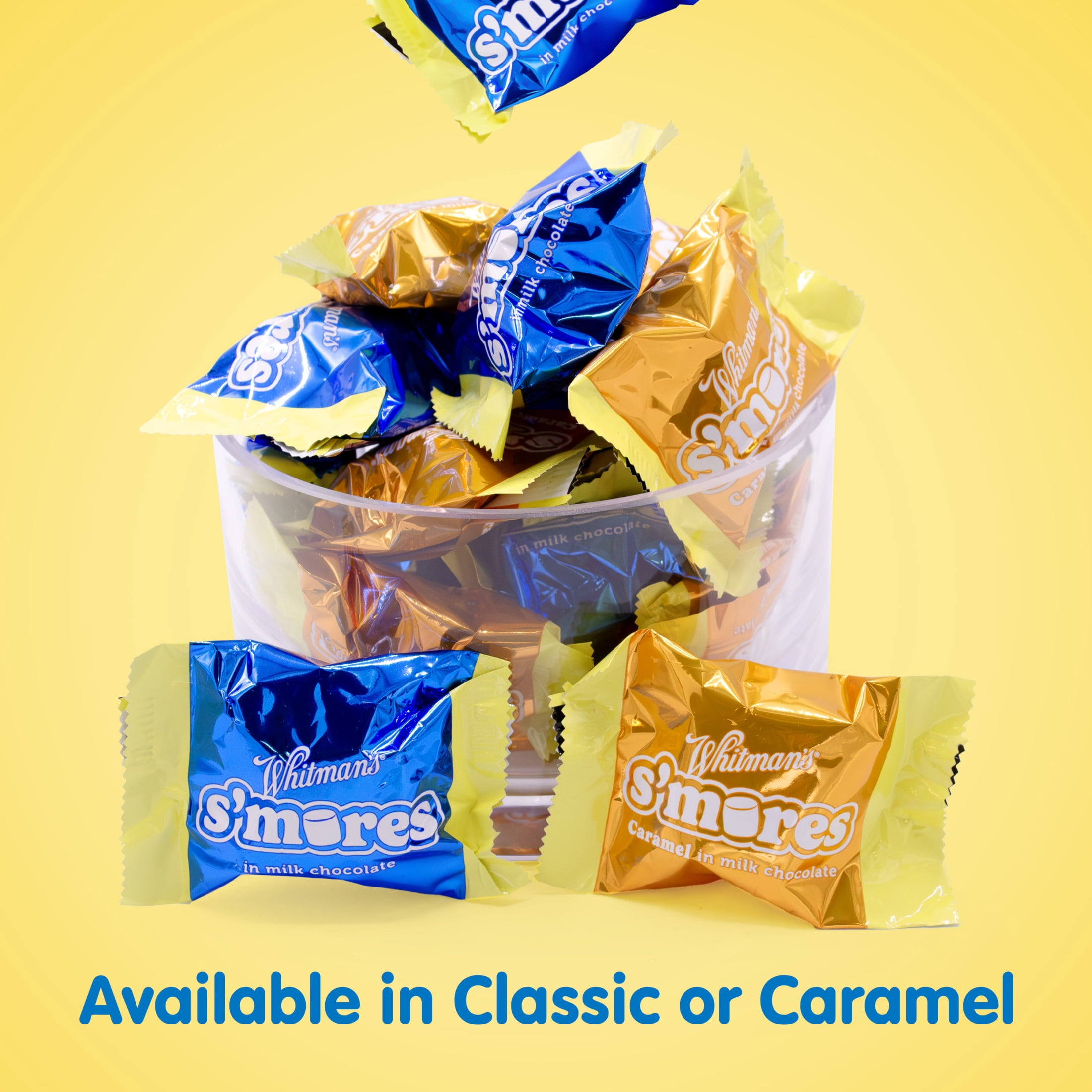 Whitman's S'mores Caramel Milk Chocolate Candy, Bag 7.3. oz (10 pieces)