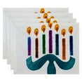 thumbnail image 2 of Simply Daisy 18" x 14" Painted Menorah Geometric Print Placemats, Set of 4, 2 of 2