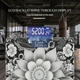 thumbnail image 3 of High Precision Body Weight Scale Smart Bathroom Scales with Large LCD Display(400lbs),Decorative for Bedroom-Intricate Floral Ornament In Grayscale On Black Background, 3 of 4