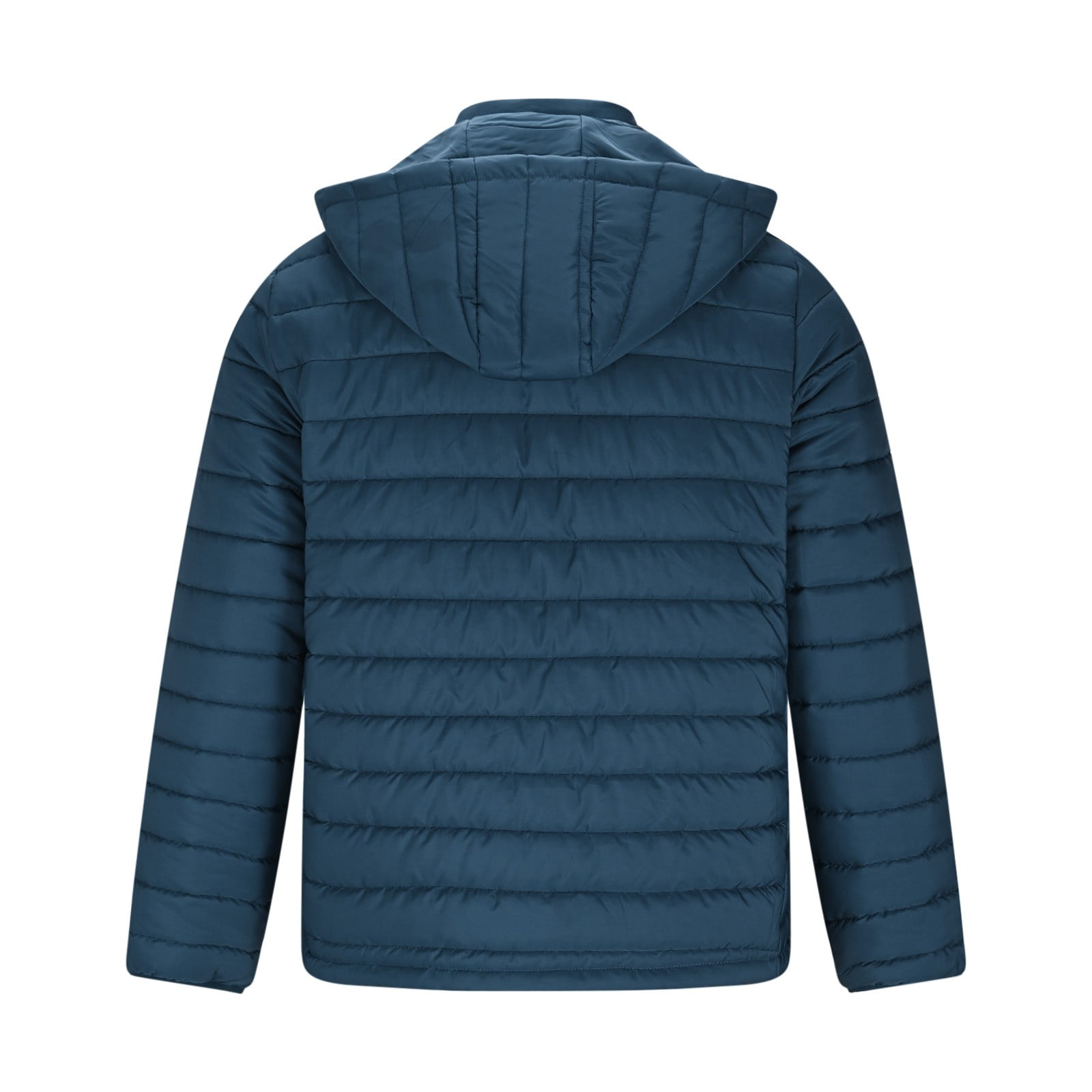 BiZtdJrK Mens Quilted Hoodie Jackets Full Zip Long Sleeve Hooded Puffer Jacket Solid Warm Fall Winter Outerwear with Pockets Navy XL