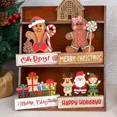 thumbnail image 4 of Colgante de madera para escritorio del día de Navidad 2025, adorno de mesa de madera con forma de Papá Noel, alce, ciervo y hombre de jengibre, decoración para fiesta de Feliz Navidad, 4 of 5