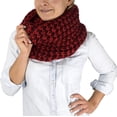 thumbnail image 2 of Peach Couture Unisex Chevron Design Hand Knit Thick Chunky Infinity Loop Scarves, 2 of 2