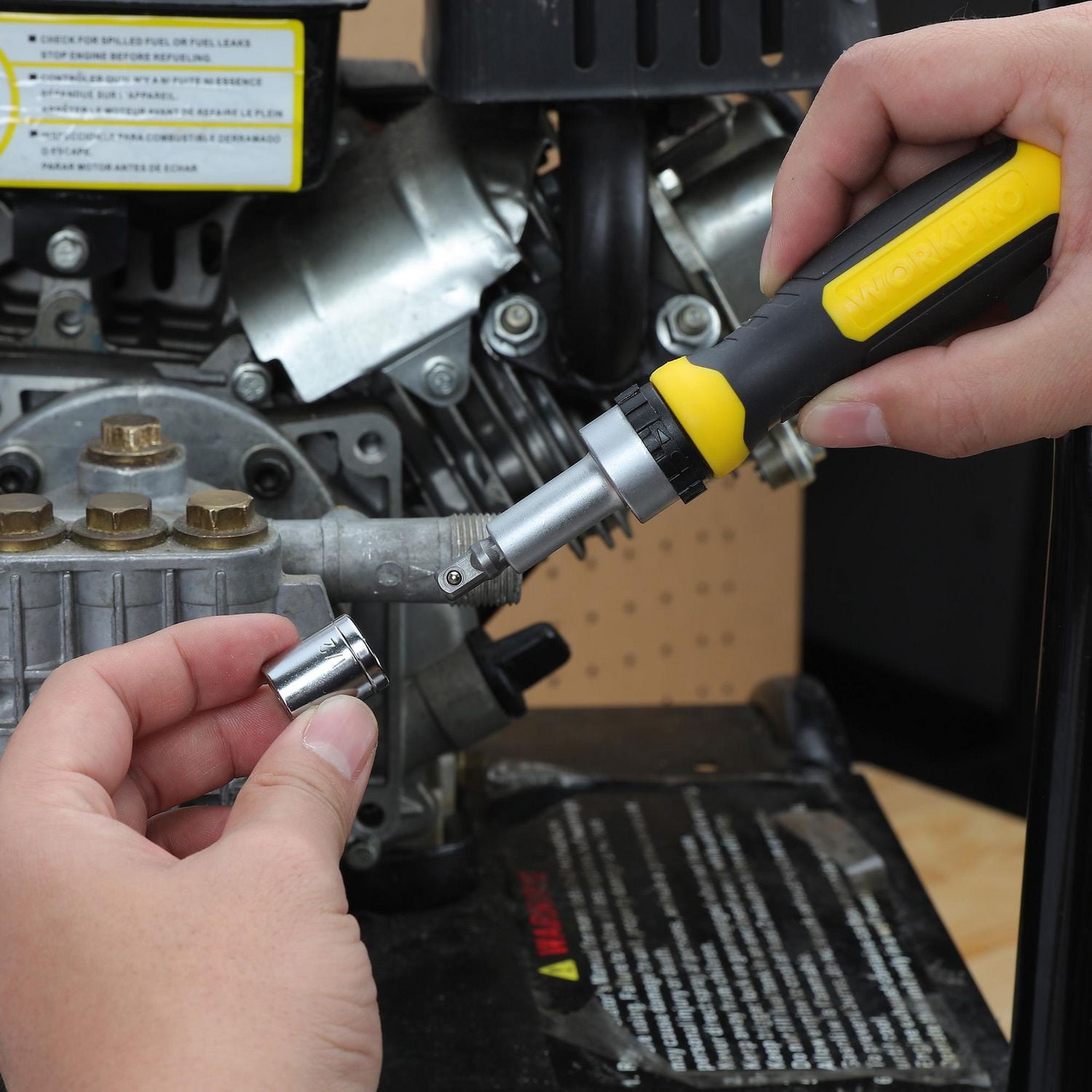 WorkPro Jeu de tournevis à cliquet - 40 pièces 1/4" Entraînement