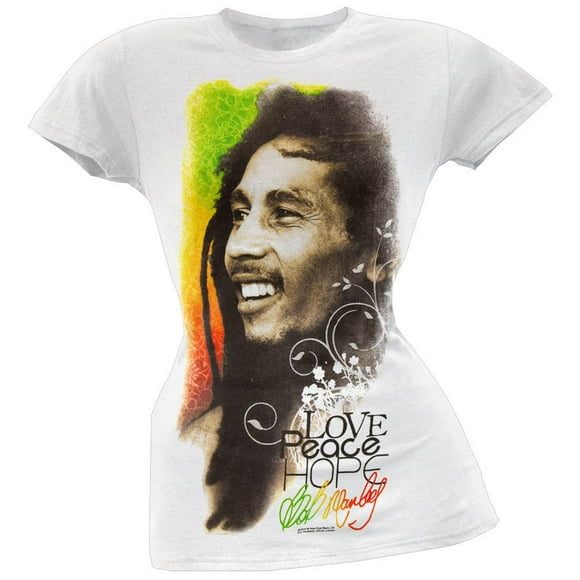 Bob Marley - T-Shirt Juniors Amour Paix et Espoir