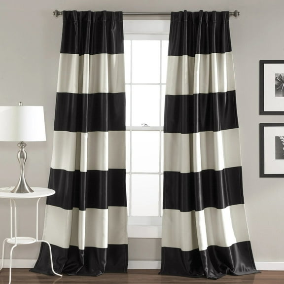 Lush Decor Montego Striped Window Curtain Set