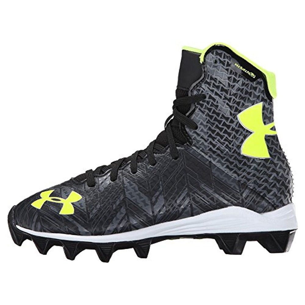 New Youth Under Armour Highlight RM Lacrosse/Football Cleats Black/White Sz 6Y 