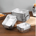 thumbnail image 2 of 25/50 piezas de moldes desechables para hornear de aluminio, utensilios de cocina para hornear pasteles, pan, pastel de carne, moldes de aluminio para llevar, recipientes de almacenamiento para cocina, 2 of 5