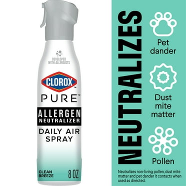 Clorox PURE Allergen Neutralizer Daily Air Spray, Clean Breeze, 8 Ounces