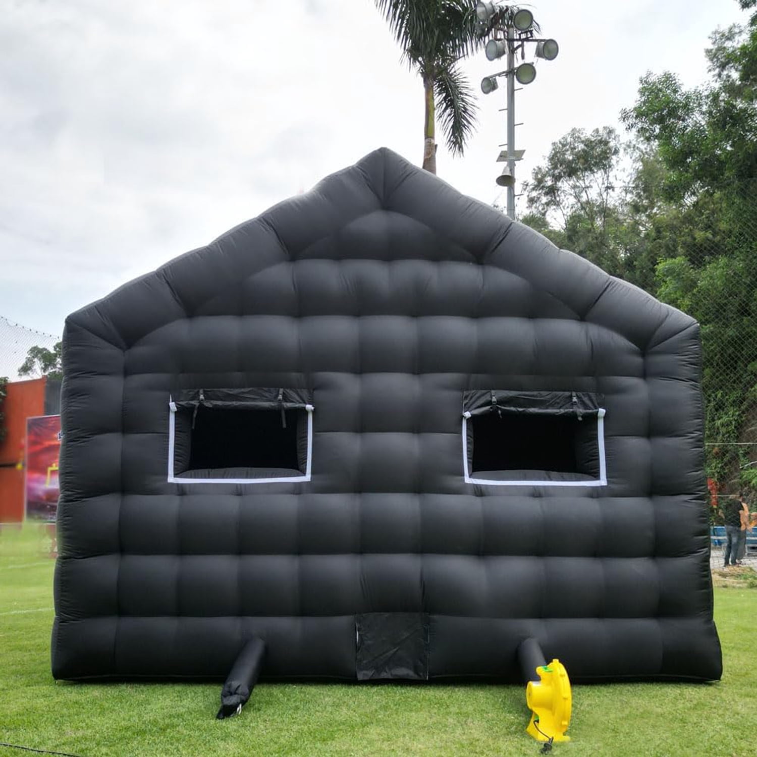 BINLE 18ft x 16ft x 14ft Inflatable Black Disco Tent, Waterproof Nylon