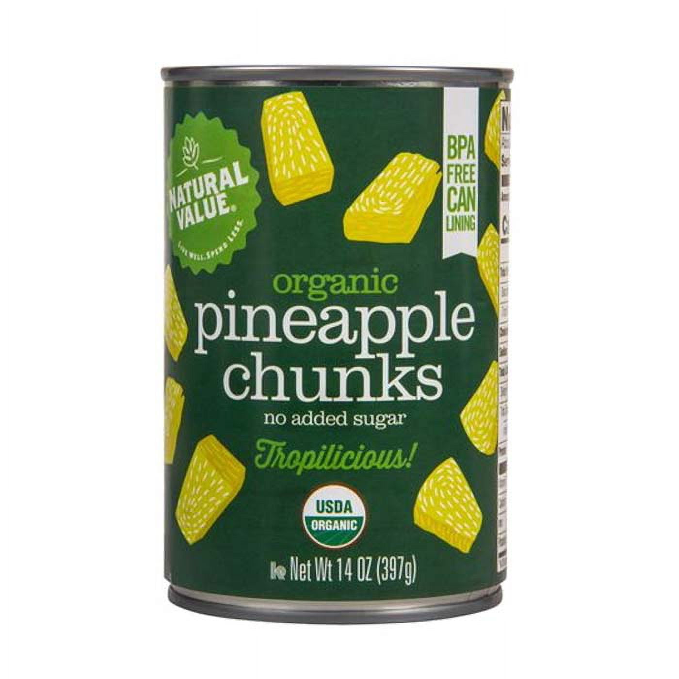 Natural Value Pineapple Slices, Organic-14 oz