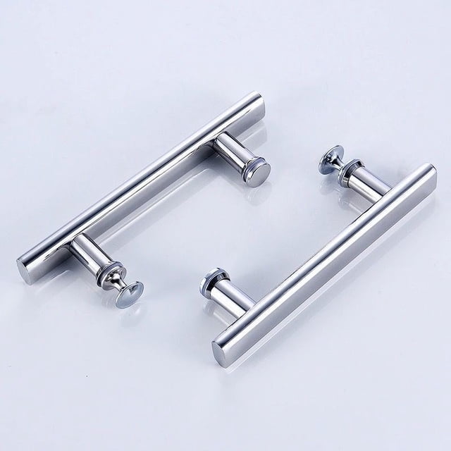 Manija de puerta corredera de 2 piezas Manija de puerta cepillada de acero inoxidable para muebles Accesorios para cabina de ducha Hardware Manijas resistentes para decoración del hogar
