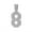 Silver 8 Without Chain, variant on PAURO Number 8 Necklace for Men Long Cuban Chain Gold/Silver Plated Stainless Steel Cubic Zirconia Dainty Personalized Pendant Statement Jewelry Silver 8 With Chain