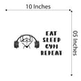 thumbnail image 4 of Boys Eat Sleep Gym Repeat Active Sports Wall Decal Decoration Motivational Fitness Quote for Gym Lovers Lasts Years and Easily Removable - Size: 10 In(W) x 5 In(H), 4 of 5