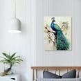 thumbnail image 3 of Creowell Peacock Wall Art Watercolor Peacock Pictures Wall Decor Aesthetic Peacock Canvas Prints Framed Modern Painting Artwork Home Office Decorations For Kitchen Bedroom Living Room Framed 16x20 In, 3 of 3