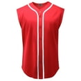 thumbnail image 1 of Ma Croix Mens Casual Sleeveless Baseball Jersey Team Vest, 1 of 6