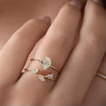 thumbnail image 3 of K-KED Charm Wedding Party Women Gold plated Ring Cubic Zirconia Delicate Jewelry Sz 6-10-9, 3 of 6