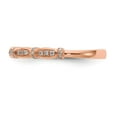 thumbnail image 3 of 14K Rose Gold Wedding Diamond Round Ring Band, Size 6, 3 of 6
