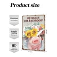 thumbnail image 3 of Metal Tin Sign No Hoggin The Bathroom Funny Flower Pig Retro Poster Wall Art Decor Bedroom Coffee Home Garden Christmas Decorations 12x16 Inch, 3 of 6