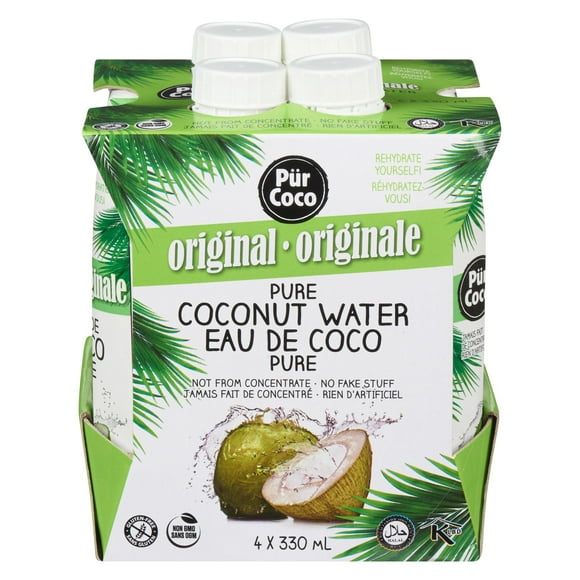 Pür Coco Pure Coconut Water, 4x330ml