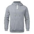 thumbnail image 3 of Hoodies for Men Quarter Zip Up Hoodie Heavyweight Loose Fit Pullover Hooded Sweatshirt for Men with Pocket, 3 of 5