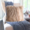 thumbnail image 5 of RuiJiao Elegant Plush Long Fluffy Pillow Cover - Invisible Zip, Easy Care, Perfect for Girls' Rooms and Home Decor, 5 of 6