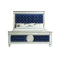 thumbnail image 2 of ACME Varian Eastern King Bed in Blue Velvet and Mirrored, 2 of 6