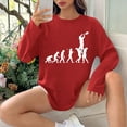 thumbnail image 4 of Charella Long Sleeve Shirts for Women Casual Graphic Tee Loose Fit Crew Neck Ptinted Tops Soft Clothes (3XL, Red), 4 of 6