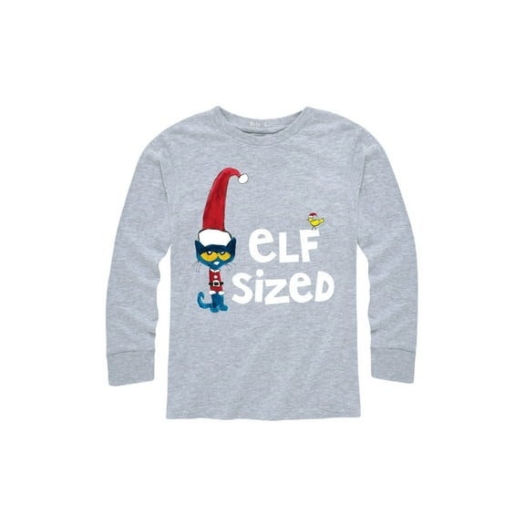Pete The Cat - Elf Sized (Or Elf In Training) - Youth Long Sleeve T-Shirt