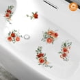 12.79 x 18.62 Inch Pink Rose Floral Self-Adhesive Decal, Peel and Stick ...