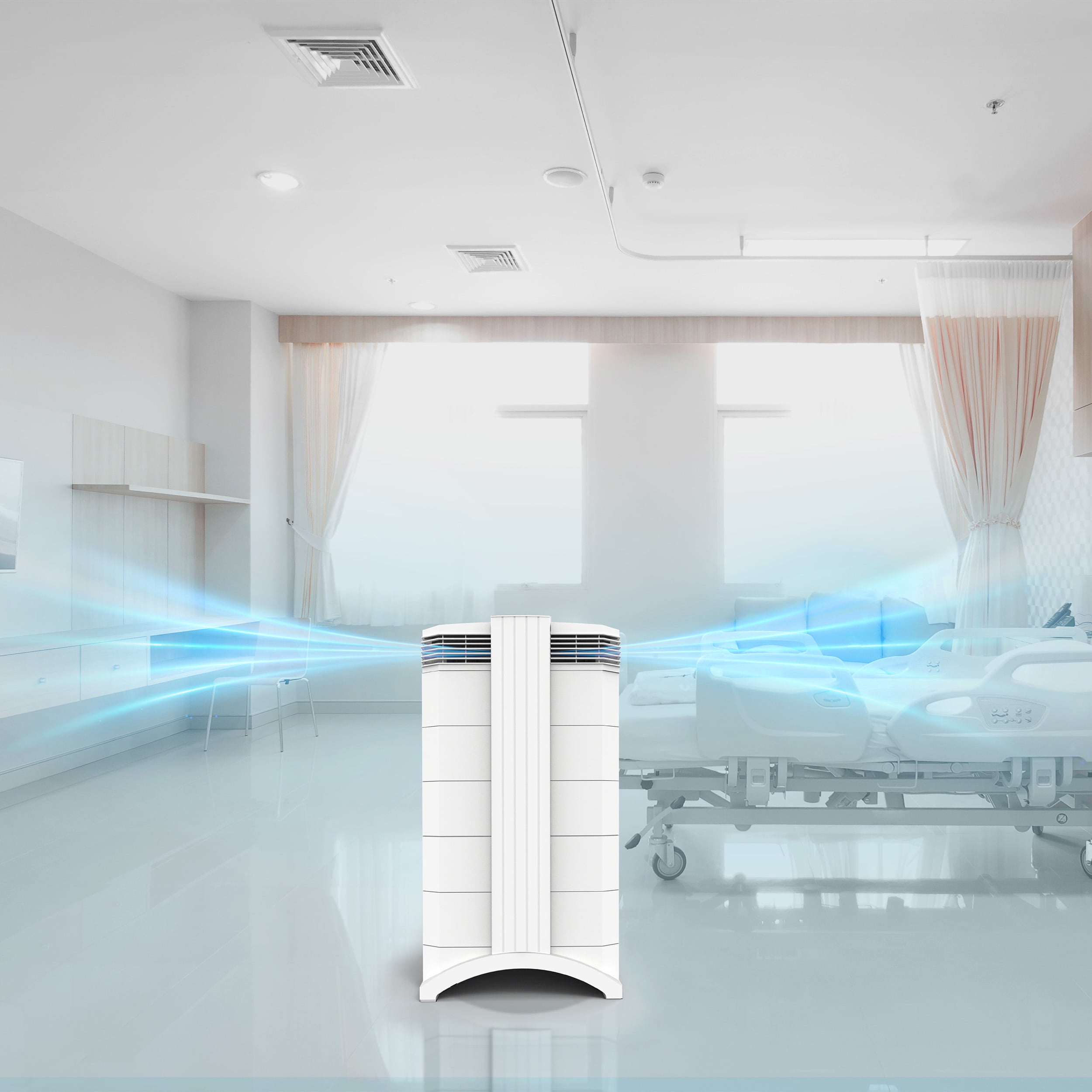 IQAir HealthPro Plus XE Air Purifier - Smart HyperHEPA Filtration for Large Rooms up to 1125 sq ft - Smoke, Dust, Pet Dander, Swiss Made, WiFi Enabled