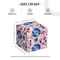 thumbnail image 4 of Sikiie blue record rock Skull Leather Tissue Box Cover Square, tissue box holder, Tissue Box with Bottom Belt-5.2”x5.2”x5.2”, 4 of 7