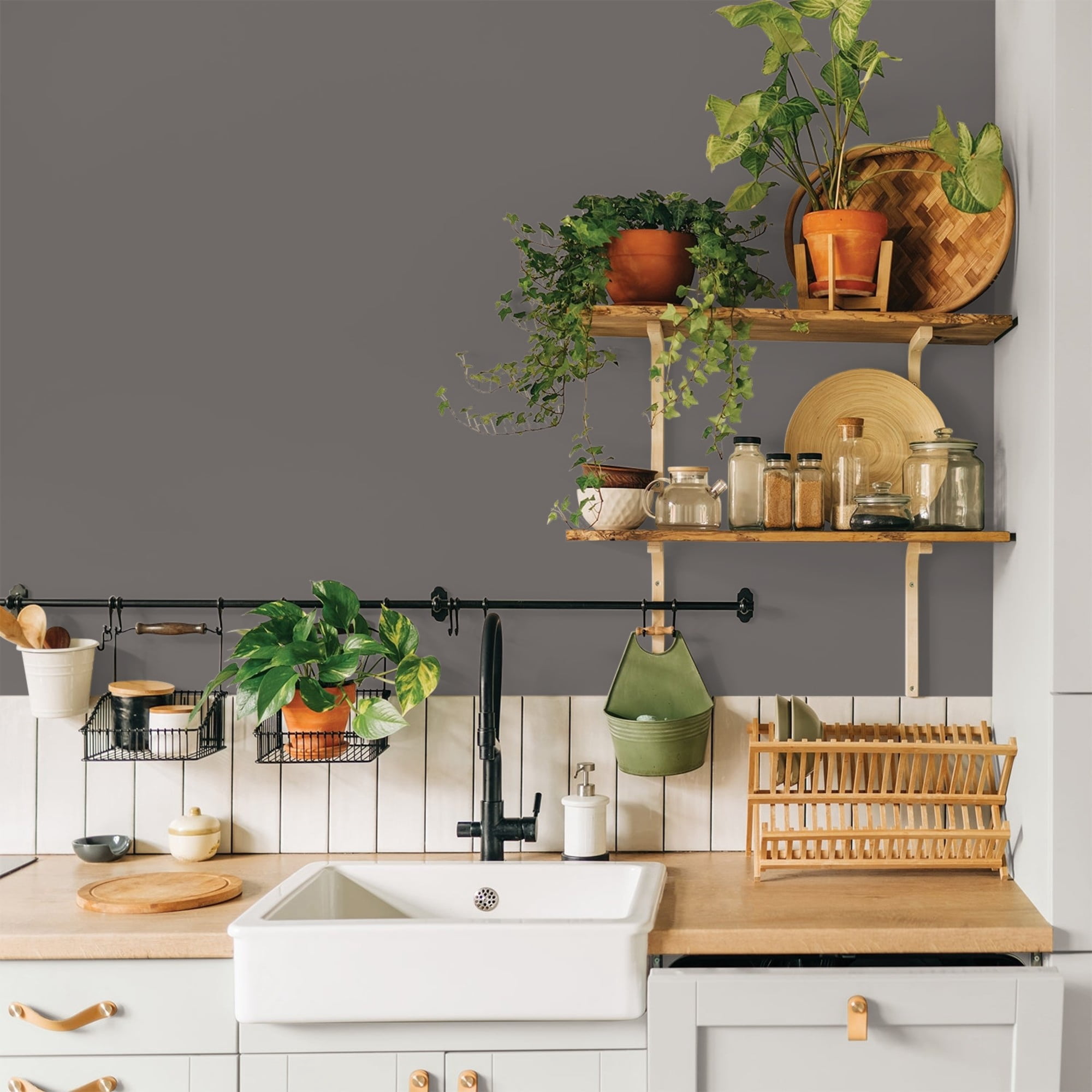 Glidden HEP Gibraltar Gray / Grey, Eggshell Interior Paint with Primer, 1 Quart