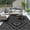 black grey, variant on KUETH 5' x 8' Outdoor Rug Waterproof for Patio Carpet Plastic Reversible Straw Outdoor Rug for Camping Picnic Geometric Mat ,Black & Brown